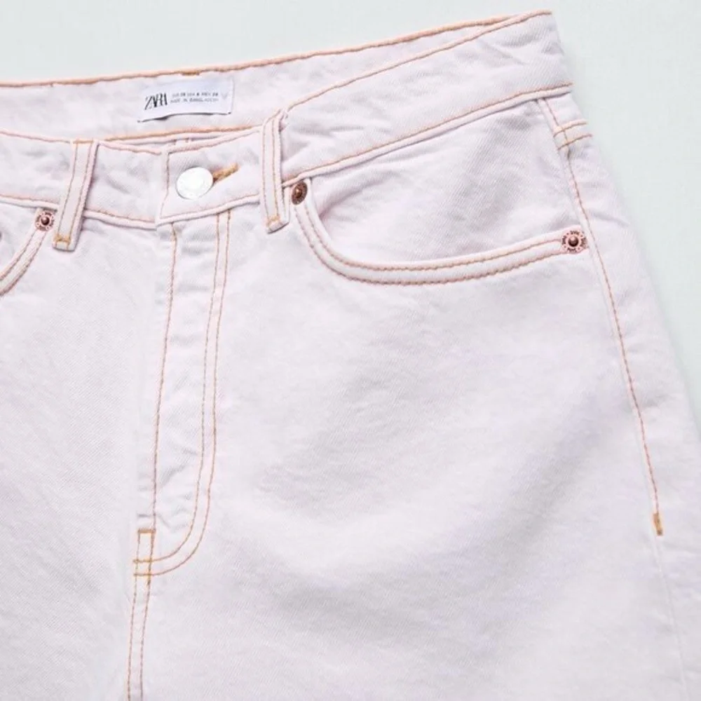 NEW ZARA SOLID COLOR STRAIGHT CUT SHORTS - Picture 9 of 10